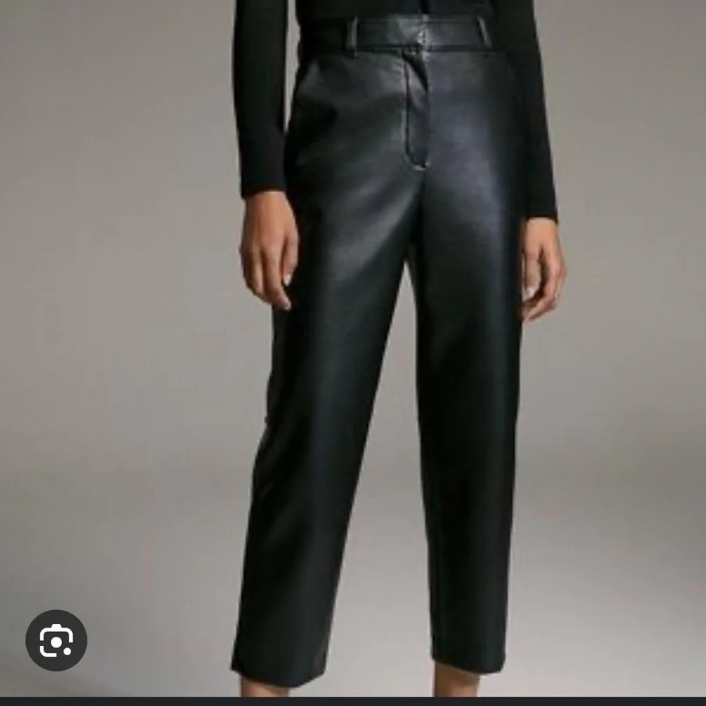 NWT BABATON BLACK HIGH WAISTED FAUX LEATHER PANTS